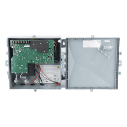 Energizador para Cerco Eléctrico AF-CR / 10,000 Volts / 10,000 Metros Lineales / Alimentación AC 127-220V o Solar / Control Remoto RF 433 MHz / Sistema de Alarma Integrado / Salida Auxiliar 12Vdc 1.5A / Respaldo con Batería Interna 4A