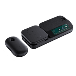 Sistema de Auricular Bluetooth Mono / Cancelación de Ruido 4-Mic / Autonomía 30h / Pantalla Táctil 3' / Conectividad USB-C/A / Carga Inalámbrica Qi 15W