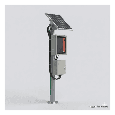 Kit Solar Witek de 28 W con 5 Puertos PoE 802.3 af y PoE Pasivo 24 V para alimentar Camaras IP y un Enlace Punto a Punto en 24 Vcc