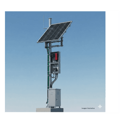 Kit Solar de 35 W con PoE 802.3af y PoE Pasivo 24 Vcc para una Cámara IP y un Radio Ubiquiti airMAX o Cambium ePMP.