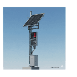 Kit Solar de 35 W con PoE 802.3af y PoE Pasivo 24 Vcc para una Cámara IP y un Radio Ubiquiti airMAX o Cambium ePMP.