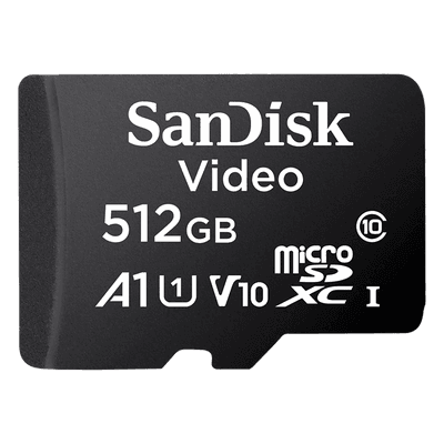 Memoria microSD SanDisk 512GB / Alta Resistencia / Videovigilancia / Clase 10