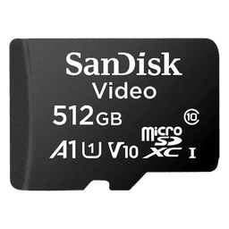 Memoria microSD SanDisk 512GB / Alta Resistencia / Videovigilancia / Clase 10
