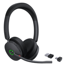 Auriculares Bluetooth UC / ANC Híbrida / 6 Micrófonos / 65 Horas / Alcance 50 m (164 ft) / USB-C & A