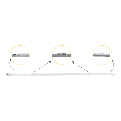 Riel Ajustable Cortinas Motorizadas / 2.3-4 m Ajustable / 20 Kg Capacidad / Movelite WF + Elatio Compatible / Instalación Techo / DIY / Smart Home