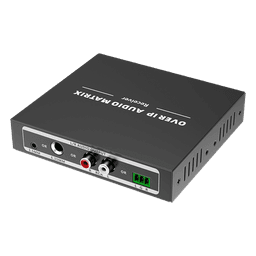 Receptor de Audio sobre IP / PCM 2.0 / Transmisión 120 m (393.7 ft) / Matriz 256x256 / Múltiples Interfaces Analógicas / Protección ESD / Bajo Consumo ≤2 W