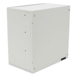 Gabinete Metálico de Resguardo / 26 x 15 x 26 cm / Lámina Frío Calibre 22 / Cerradura Frontal / 4 Accesos de Cableado / Interior / Blanco