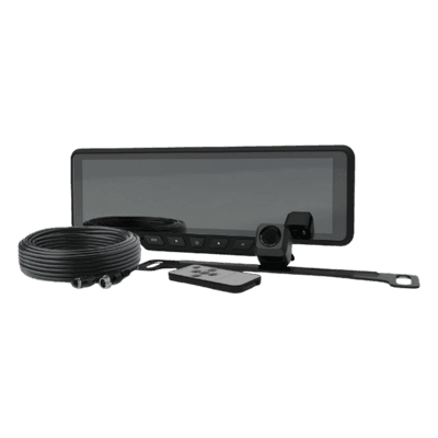 Sistema alambrico de reversa con camara y monitor de 9 pulgadas, Incluye cámara para placa de 170°