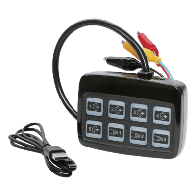 Programador de Luces Auxiliares / Programación Simultánea Múltiple / 12-24 VDC / Panel Portátil / -20°C a 50°C