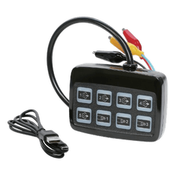 Programador de Luces Auxiliares / Programación Simultánea Múltiple / 12-24 VDC / Panel Portátil / -20°C a 50°C