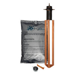 Electrodo de Puesta a Tierra / 30 A / Resistencia < 2 Ω / Filtro LCR / Compuesto H2Ohm / Brújula y Nivel Integrados