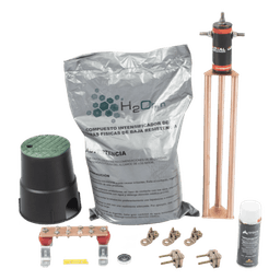 Kit de Puesta a Tierra / 30 A / Resistencia < 2 Ω / Electrodo Magnetoactivo / Compuesto Higroscópico
