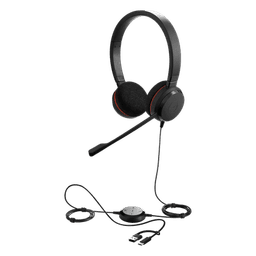 Jabra Evolve 20 DUO con Conexión USB C/A, Micrófono con Cancelación de Ruido de Ultima Generación, Configuración Plug and Play (4999-823-169) 