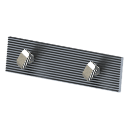 Conector de empalme / Aluminio anodizado / Riel 21 / Diseño compacto