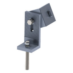 Soporte L para Riel / Techo de Concreto / Aluminio Anodizado / 40x40x90 mm / Tornillo 30 mm Incluido