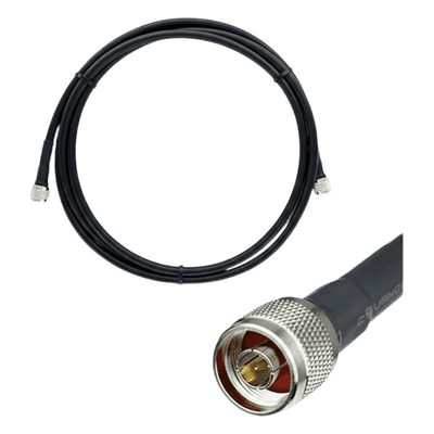 Jumper Coaxial con Cable Epcom405 | Conector N Macho en los Extremos | 3 Metros (9.84 pies) de Longitud.