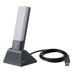 Adaptador USB Wireless Wi-Fi 6 / AX3000 (2402 Mbps + 574 Mbps) / Antenas de Alta Ganancia / USB 3.0 / Baja Latencia Gaming / WPA3 / Cuna Desmontable con Cable 1.2 m (3.9 ft)