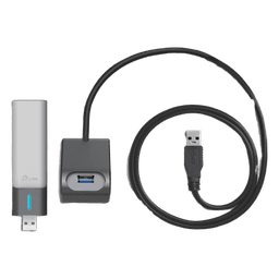 Adaptador USB Wireless Wi-Fi 6 / AX3000 (2402 Mbps + 574 Mbps) / Antenas de Alta Ganancia / USB 3.0 / Baja Latencia Gaming / WPA3 / Cuna Desmontable con Cable 1.2 m (3.9 ft)
