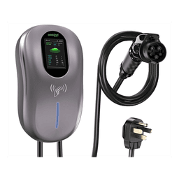 Estación de Carga para Vehículos Eléctricos / 40 A / 9.6 kW / Conector Tipo 1 (SAE J1772) / 110-240 V AC / Pantalla LCD 4.3 in (10.9 cm) / WiFi / APP / RFID / IP65 / Cable TPE 5 m (16.4 ft)