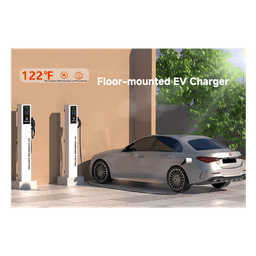 Estación de Carga para Vehículos Eléctricos / Tipo Pedestal / Doble Conector Tipo 1 (SAE J1772) / 48 A / 11.5 kW por Puerto / Pantalla LCD 4.3 in (10.9 cm) / RFID / Protección IP54 / Chasis SGCC Galvanizado