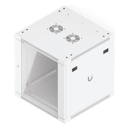 Gabinete Rack 12U / Montaje en Pared / 4 Postes / Vidrio Templado / Carga 80 kg (176 lb) / 598 × 600 mm