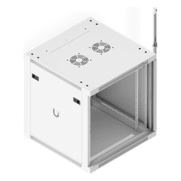 Gabinete Rack 12U / Montaje en Pared / 4 Postes / Vidrio Templado / Carga 80 kg (176 lb) / 598 × 600 mm