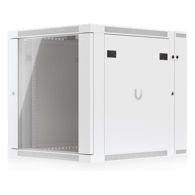 Gabinete Rack 12U / 600x703 mm / Puerta Vidrio Templado / Puerta Trasera Abatible / Paneles Laterales con Llave / Acero SPCC 1.2 mm