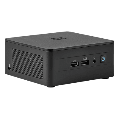 Mini PC NUC Barebone / Core i7-1360P (13 Gen) / Wi-Fi 6E + 2.5GbE / 2 x HDMI 2.1 / Bluetooth / No incluye Memoria RAM, SSD y S.O.  / Incluye fuente