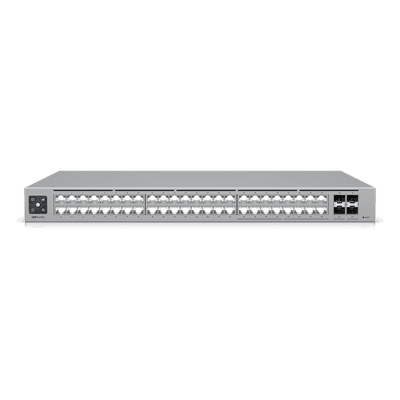 Switch Administrable Capa 3 / 48 Puertos RJ45 (16 × 2.5 GbE + 32 × 1 GbE) / 4 Puertos SFP+ 10G / Capacidad 224 Gbps / Pantalla LCD Táctil 1.3" / Etherlighting™ / RPS DC