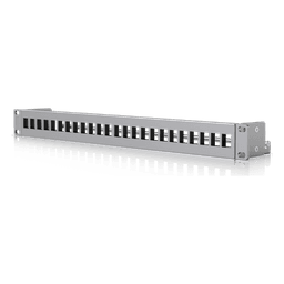 Panel Patch Keystone / 24 Puertos / 1U Rack 19" / Barra Gestión Cables / Acero SPCC / 17.4 x 2.5 x 1.7'