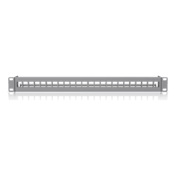 Panel Patch Keystone / 24 Puertos / 1U Rack 19" / Barra Gestión Cables / Acero SPCC / 17.4 x 2.5 x 1.7'