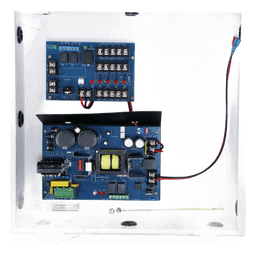 Fuente de Poder para Control de Acceso / 6A Total / 12-24 VDC Selectable / 5 Salidas Clase 2 PTC / Respaldo Batería 40 AH / Supervisión FACP / Fail-Safe y Fail-Secure