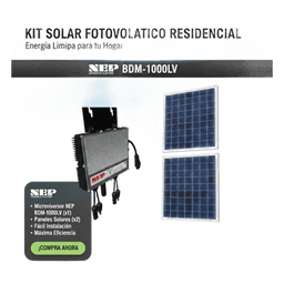 Kit Solar Interconexión / 1kW 127Vca / Microinversores / 2 Módulos 645W / Montaje Incluido