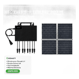 Kit Solar Interconexion  / 2.5kW  220Vca / Microinversores Growatt / Montaje Incluido  