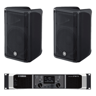 Kit Refuerzo Sonoro | Incluye 2 Bocinas CBR10 y 1 Amplificador PX5 | Ideal para Audio en primer Plano