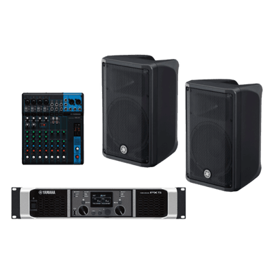 Kit Refuerzo Sonoro y Mixer | Incluye 2 Bocinas CBR10 | Amplificador PX5 | Mezclador MG10 | Ideal para PA