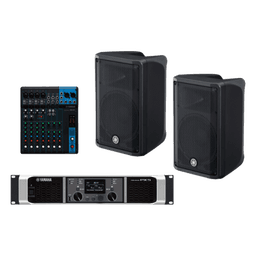 Kit Refuerzo Sonoro y Mixer | Incluye 2 Bocinas CBR10 | Amplificador PX5 | Mezclador MG10 | Ideal para PA