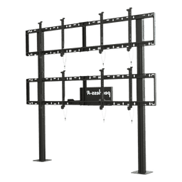 Soporte Modular Video Wall Pedestal 2x2 / Ajuste Micro Sin Herramientas 8 Puntos / Capacidad 500 lb (227 kg) / VESA 200x200 a 600x400 mm / Aluminio / Gestión Cableado y Almacenamiento / Displays 46' a 60' / Profundidad Máx 5' (127 mm)