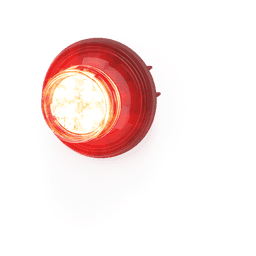 Estrobo Oculto LED / 12 LEDs / Rojo/Claro / 12-24 V DC / Bisel Negro / Lente Transparente / 0.39 ft Perfil Bajo