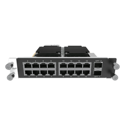 Tarjeta de salida de 16 puertos RJ45 + 2 Puertos STP