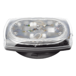 Minibar LED / 10 Pulgadas / 48 LEDs / 91 Patrones de Destello / 12-24 VDC / Base Magnética / Ámbar/Claro
