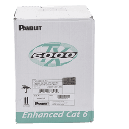 Cable UTP / Categoría 6 Mejorado / 23 AWG / 305 m (1000 ft) / 4 Pares / PVC CM / Bobina Reelex