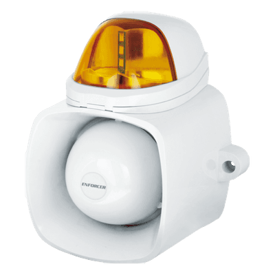 Sirena con Luz Estroboscópica Autónoma / 115 dB / IP65 / Audio MP3-WAV / Megafonía 20 W / 12 VCD