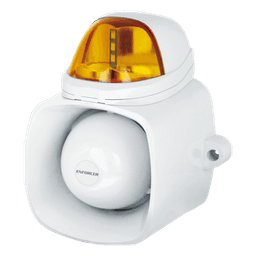 Sirena con Luz Estroboscópica Autónoma / 115 dB / IP65 / Audio MP3-WAV / Megafonía 20 W / 12 VCD
