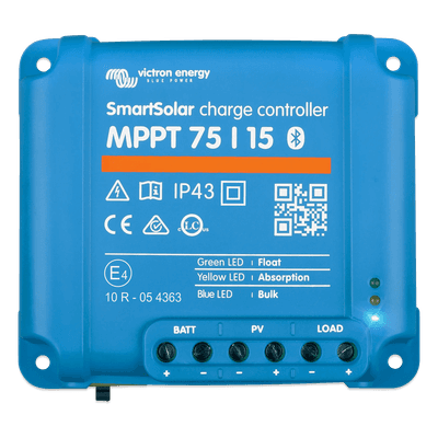 SmartSolar MPPT 75/15 / Controlador de Carga Solar MPPT 15A / 12/24 Vcc en baterías / IP43