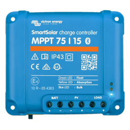 SmartSolar MPPT 75/15 / Controlador de Carga Solar MPPT 15A / 12/24 Vcc en baterías / IP43
