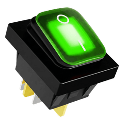 Interruptor Industrial / LED Verde / IP65 / NO-COM-NC / -40°C a 125°C / 30A / 38 x 28 x 29.5 mm