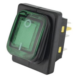 Interruptor Industrial / LED Verde / IP65 / NO-COM-NC / -40°C a 125°C / 30A / 38 x 28 x 29.5 mm