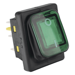 Interruptor Industrial / LED Verde / IP65 / NO-COM-NC / -40°C a 125°C / 30A / 38 x 28 x 29.5 mm