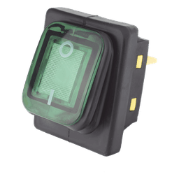 Interruptor Industrial / LED Verde / IP65 / NO-COM-NC / -40°C a 125°C / 30A / 38 x 28 x 29.5 mm